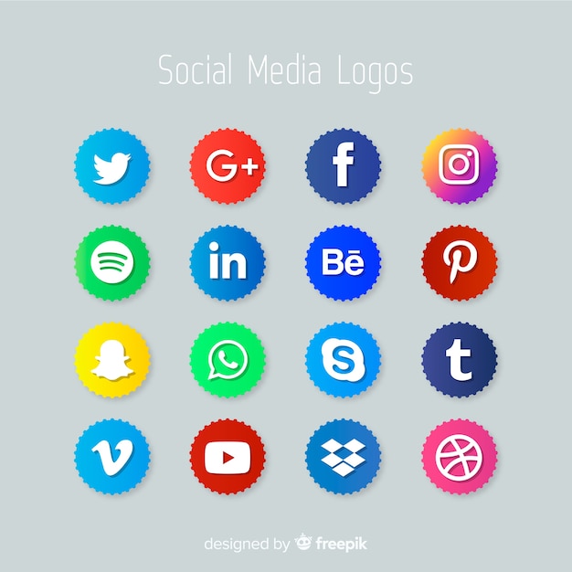 Free vector social media logotype collection