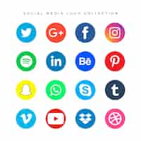 Free vector social media logotype set