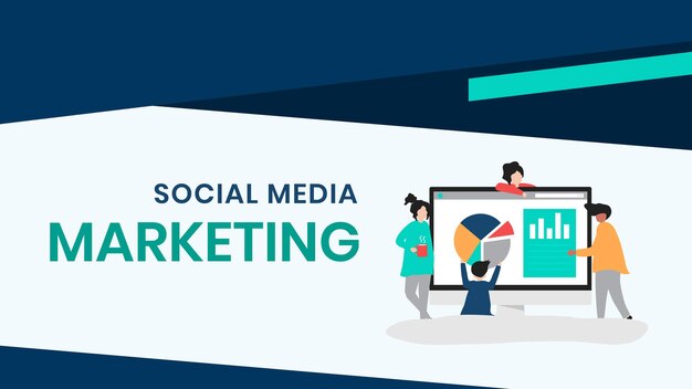 Social media marketing presentation  slide editable template