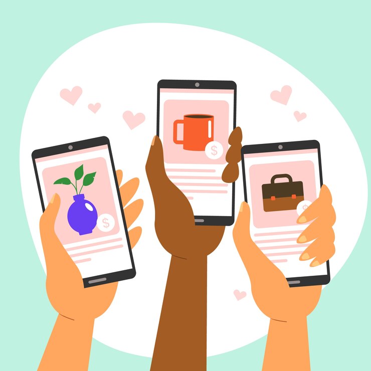 Free Vector social media marketing smartphone concept