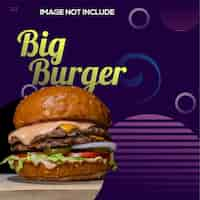 Free vector social media post food burger designs