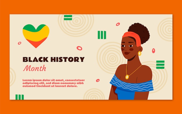 Social media post template for black history month