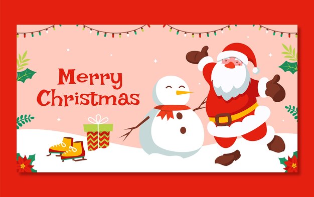 Social media post template for christmas season market