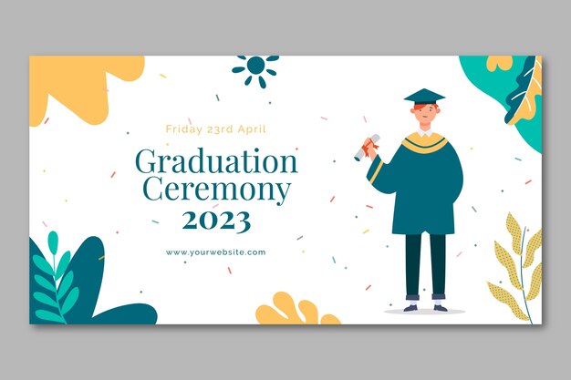 Social media post template for class of 2023 graduation