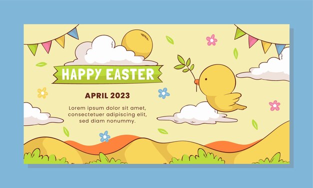 social media post template for easter celebration