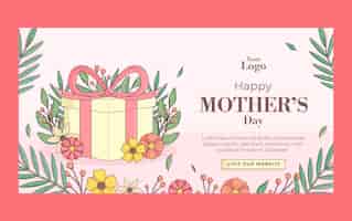 Бесплатное векторное изображение Шаблон сообщения в социальных сетях для празднования дня матери