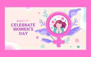Vettore gratuito modello di post sui social media per la celebrazione della giornata internazionale della donna