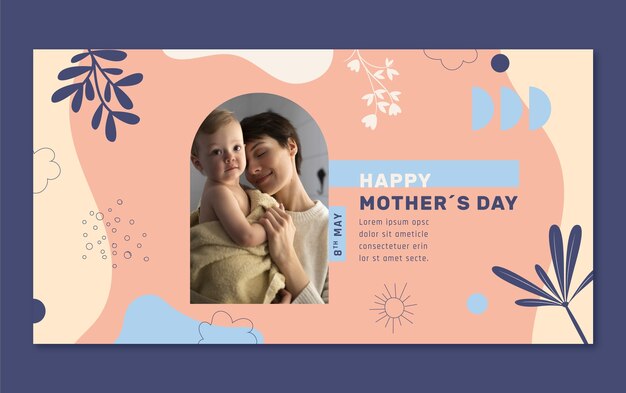 Free vector social media post template for mothers day celebration