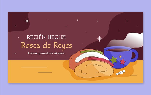 Social media post template for reyes magos