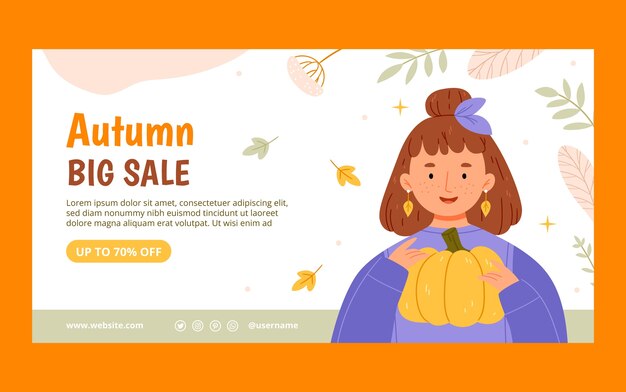 秋季慶祝活動的社交媒體宣傳模板