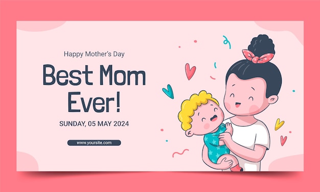 Social media promo template for mothers day celebration