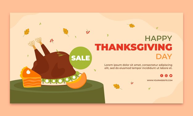 social media promo template for thanksgiving celebration