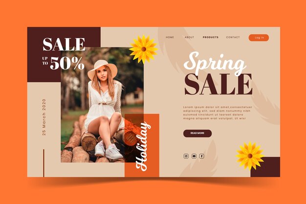 Social media spring sale template