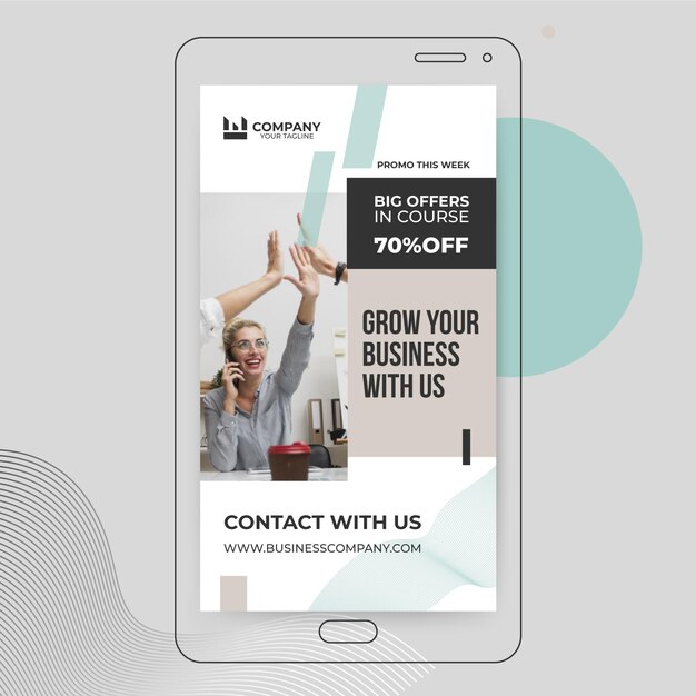 Social media story template