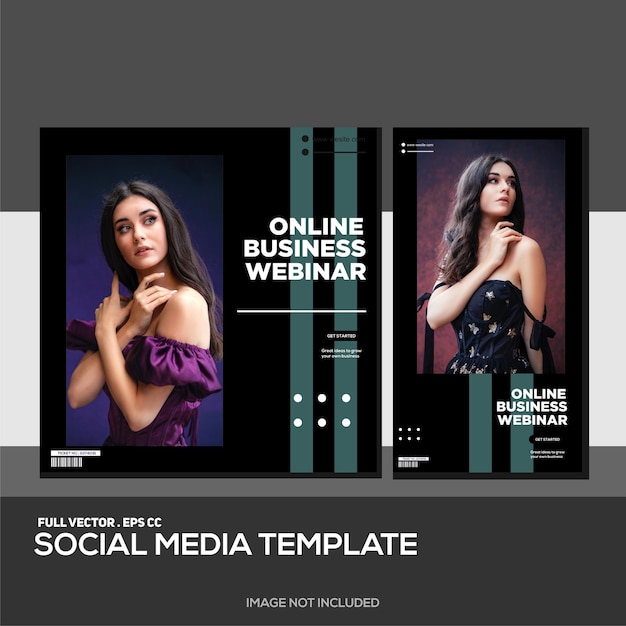 Free vector social media template design minimalist modern