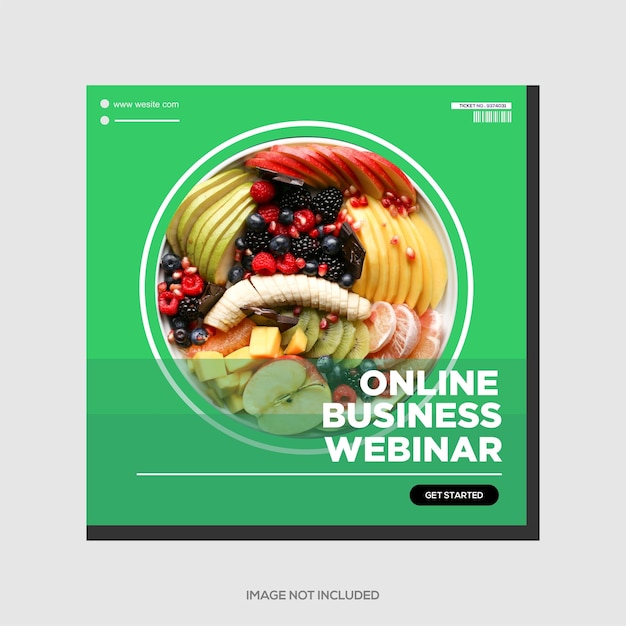 Social media template food design minimalist modern