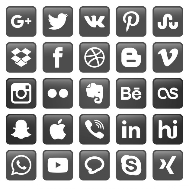 Free vector social network buttons