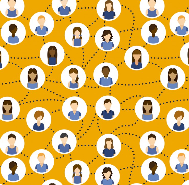 Free Vector social network concept 