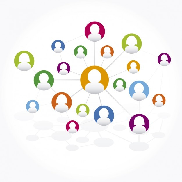 Free Vector social network connections