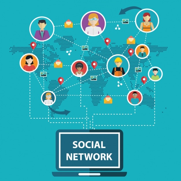 Vettore gratuito connessioni social networking