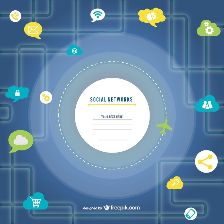 Free Vector social networks template