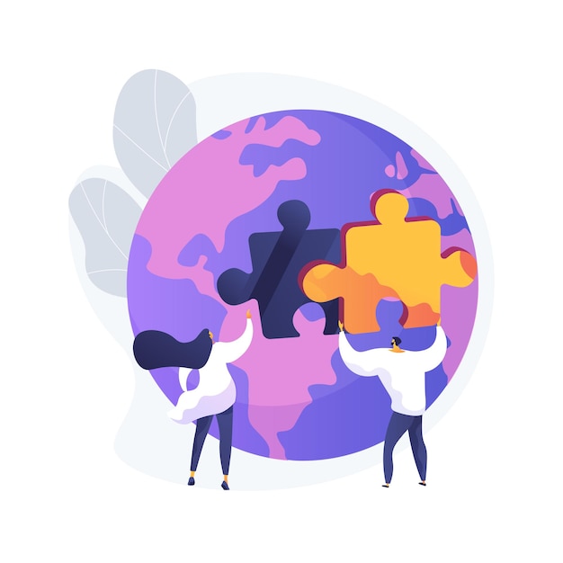 Free vector social participation abstract concept vector illustration. social engagement, team work, civil society participation, happy volunteers, charity people, clean garbage, plant trees abstract metaphor.