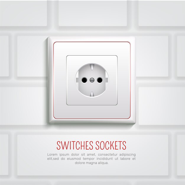 Socket On Wall Illustration