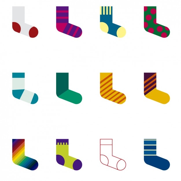 Бесплатное векторное изображение Коллекция носки