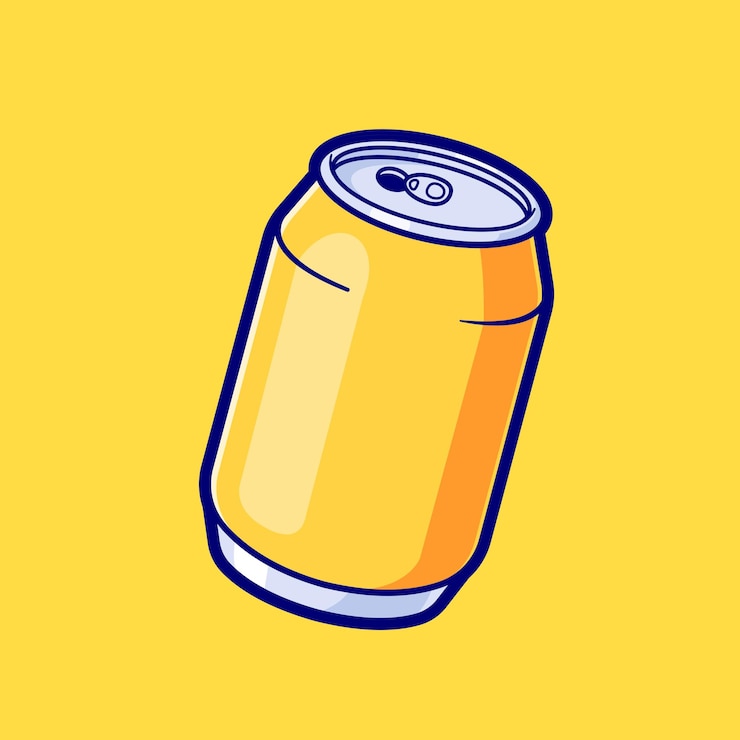 Free Vector soda drink in can cartoon vector icon illustration drink object icon isolated flat vector