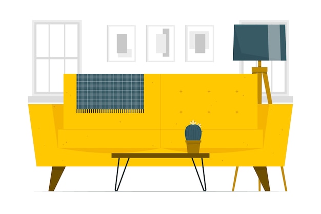 Free vector sofa concept illustration