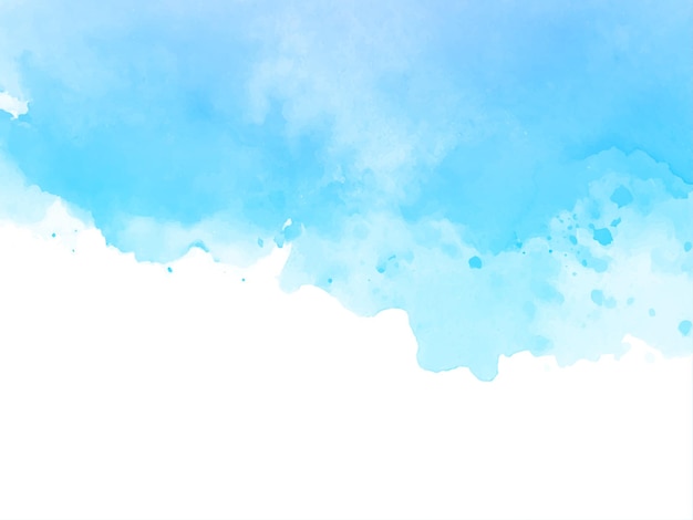 Soft blue watercolor texture design background vector