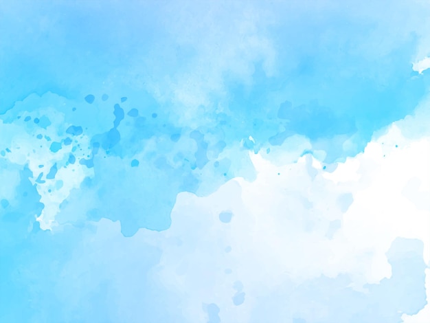 Soft blue watercolor texture design background vector