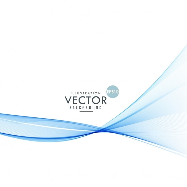 Free vector soft blue wave on abstract background