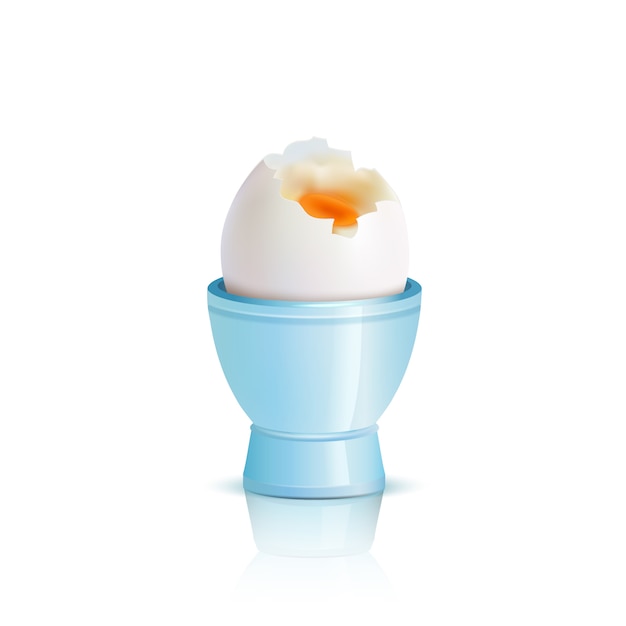 Soft boiled egg illustration