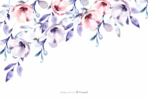 Free vector soft-colored floral watercolor background