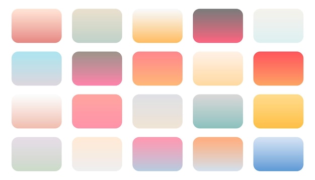 Soft colorful gradients big set vector illustration