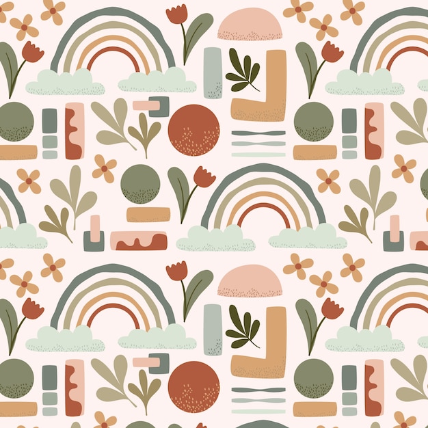 Soft earth tones pattern template