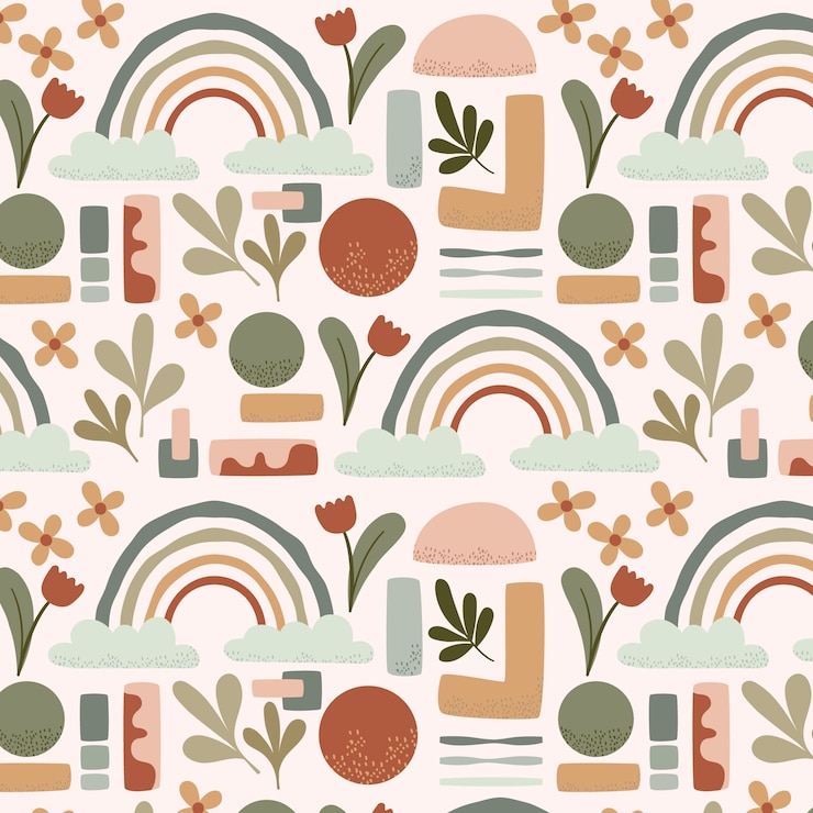 Free Vector soft earth tones pattern template