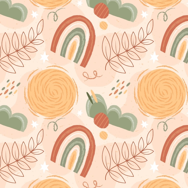 soft earth tones pattern template