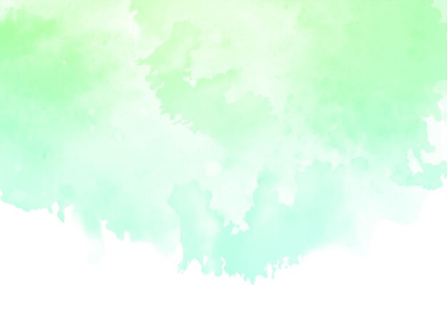 Soft green watercolor texture design background vector