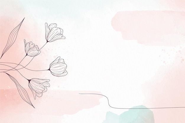 Soft pastel background with flowers
