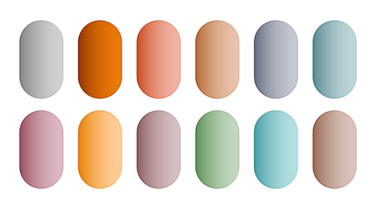 Free Vector soft pastel color gradient palette banner in collection vector