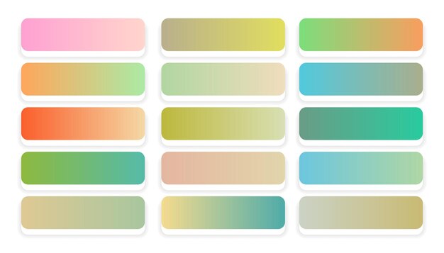 Soft pastel colors gradients big set