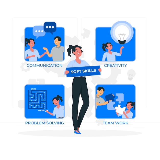 Free vector soft skills concept illustration