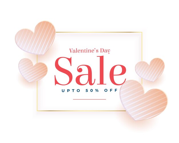 Soft valentines day sale and discount poster design