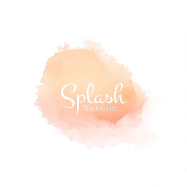 Soft watercolor splash hand drawn design