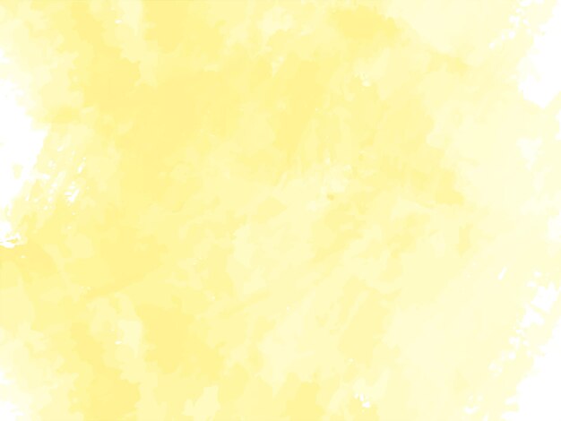 Soft yellow watercolor texture decorative background vector