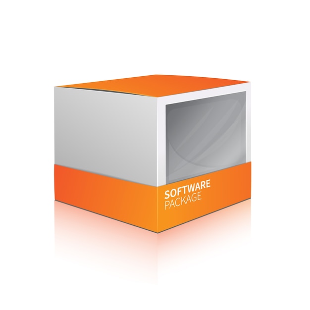 Free vector software package box