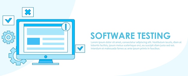 Banner di test del software