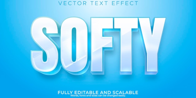 Softy blue text effect editable clean and clear text style